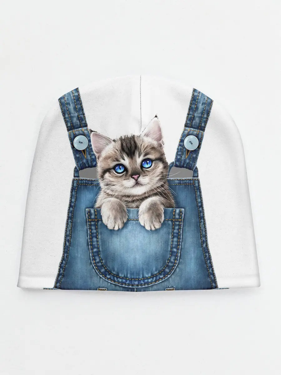 Детская шапка / КОТЕНОК В КАРМАНЕ