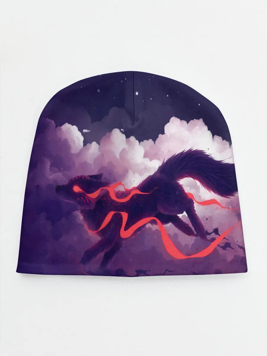 Детская шапка / Лиса бежит по облакам