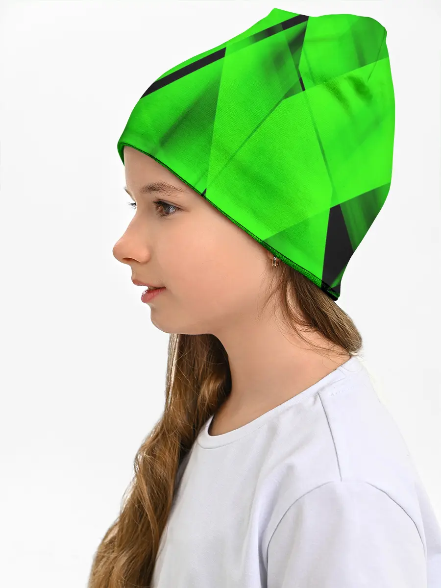 Детская шапка / Зеленый неон