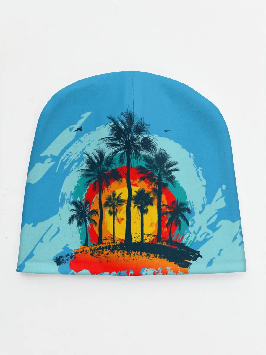 Детская шапка / Море. Пальмы. Песок