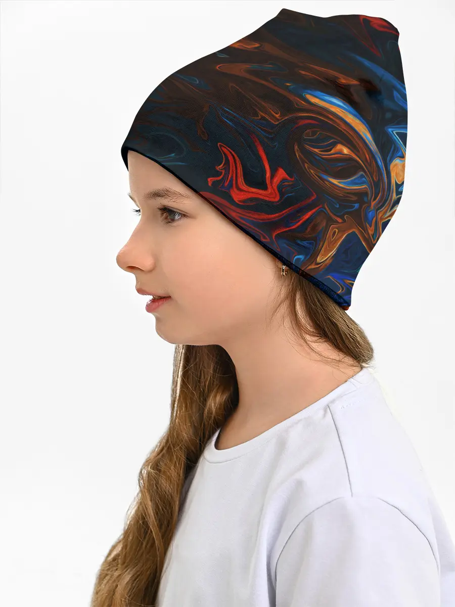 Детская шапка / Абстракция разводы красок