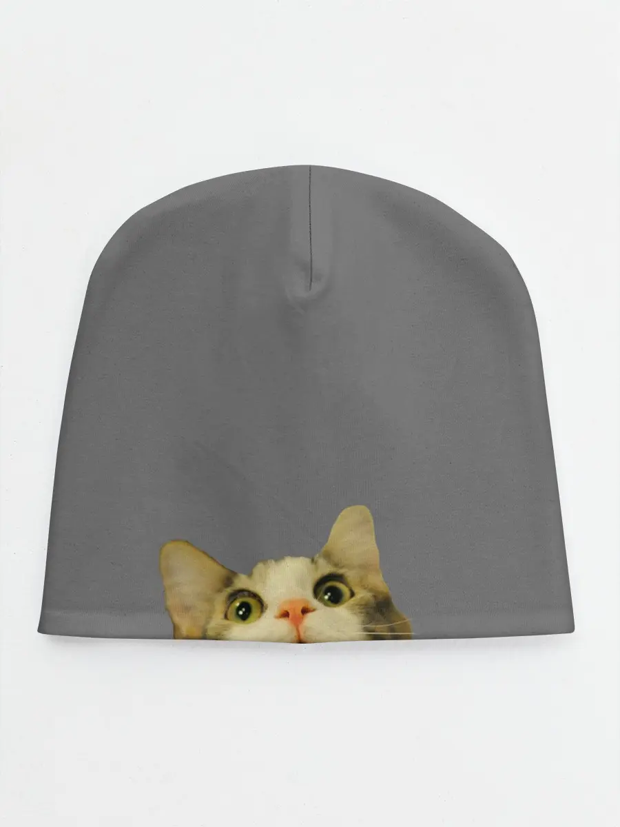 Детская шапка / Коте смотрит вверх