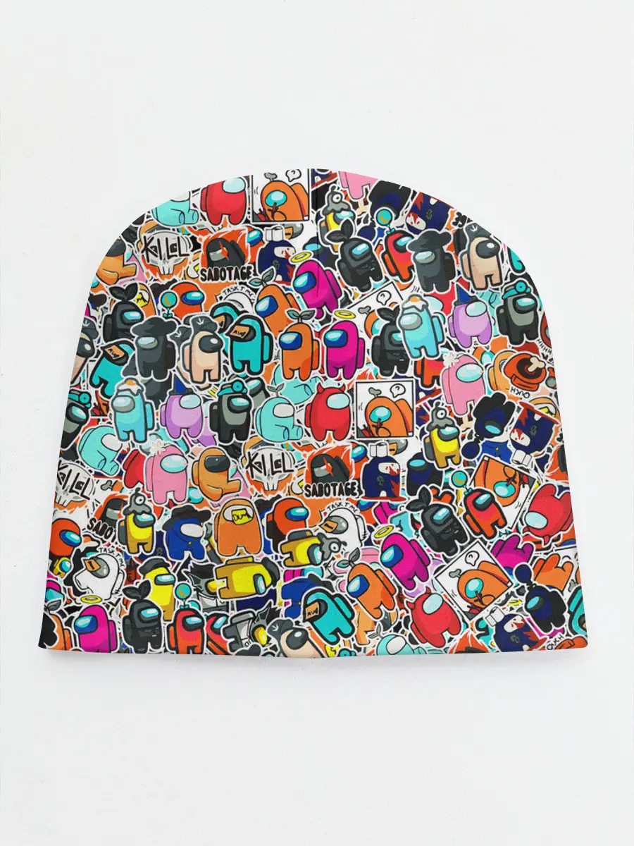 Детская шапка / Among Us sticker bombing