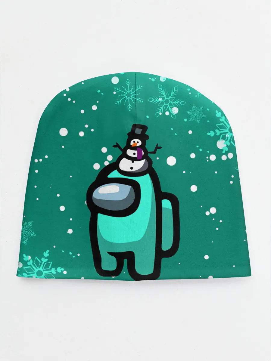 Детская шапка / AMONG US - СНЕЖНЫЙ