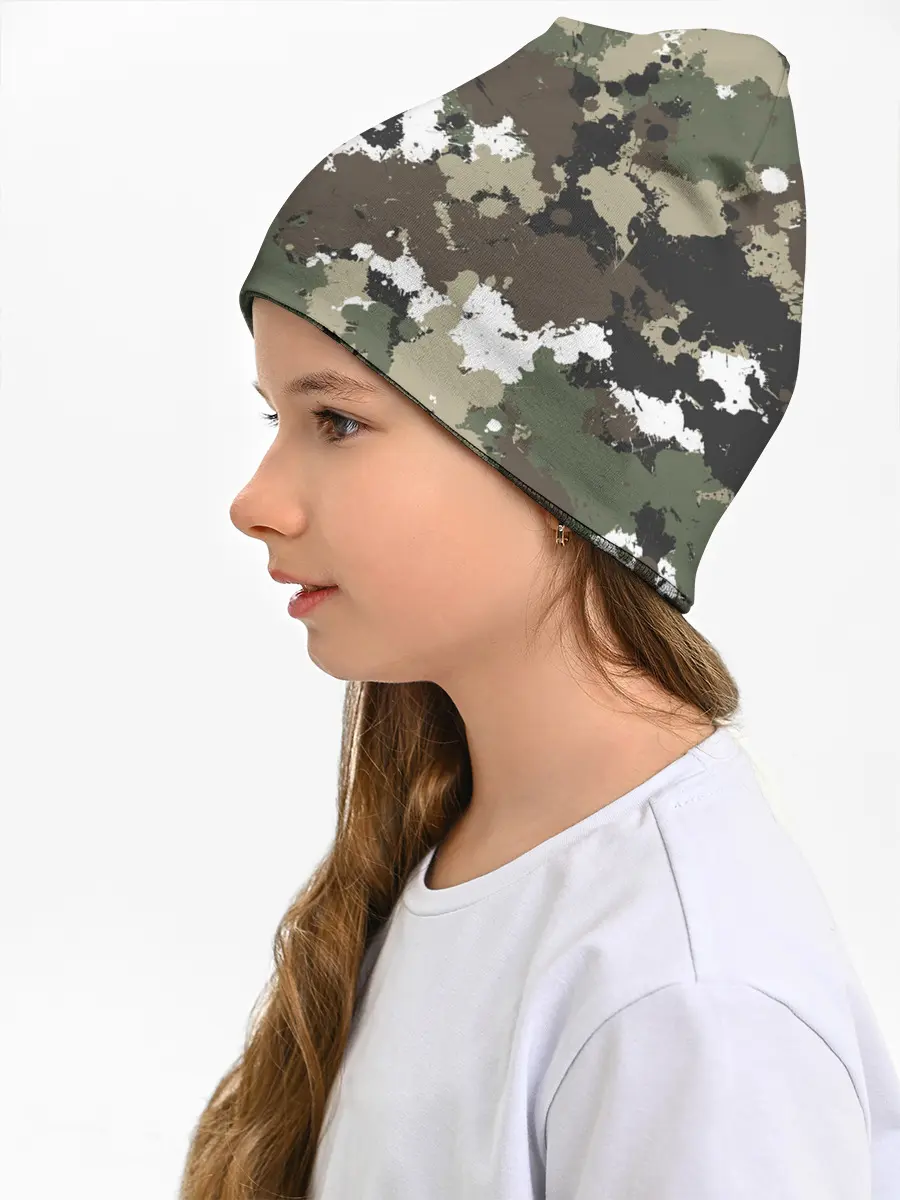 Детская шапка / Камуфляж с кляксами