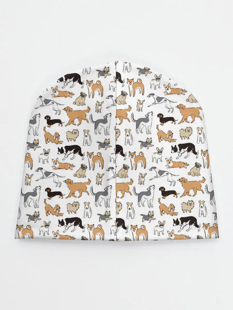 Детская шапка / Узор собаки много