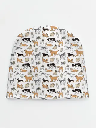 Детская шапка / Узор собаки много