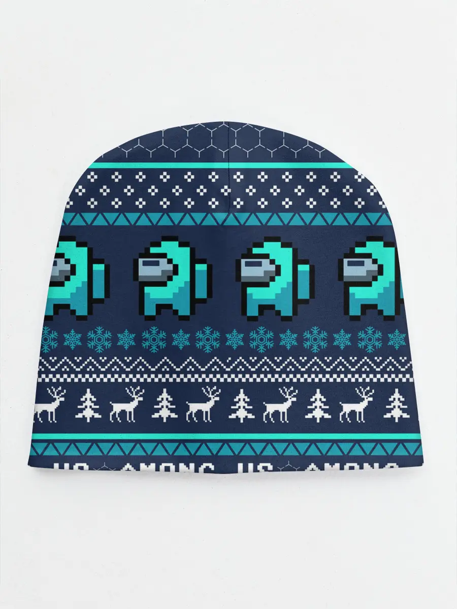 Детская шапка / AMONG US НОВОГОДНИЙ.