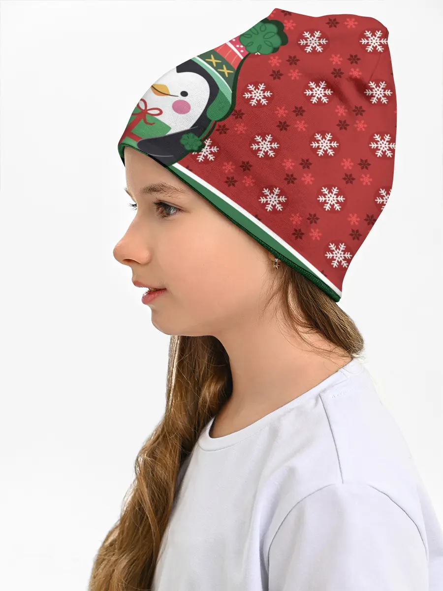 Детская шапка / Пингвин. Новый год