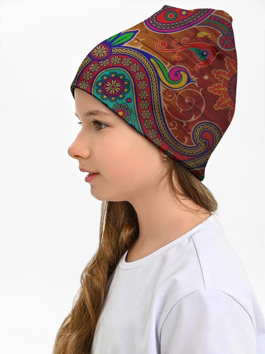 Детская шапка / узоры текстура фон