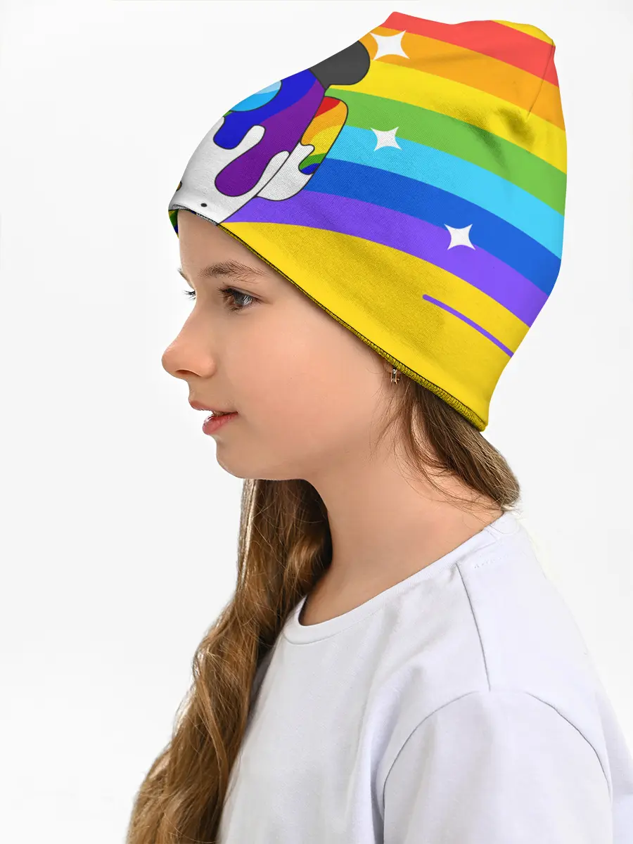 Детская шапка / AMONG US - Радужный