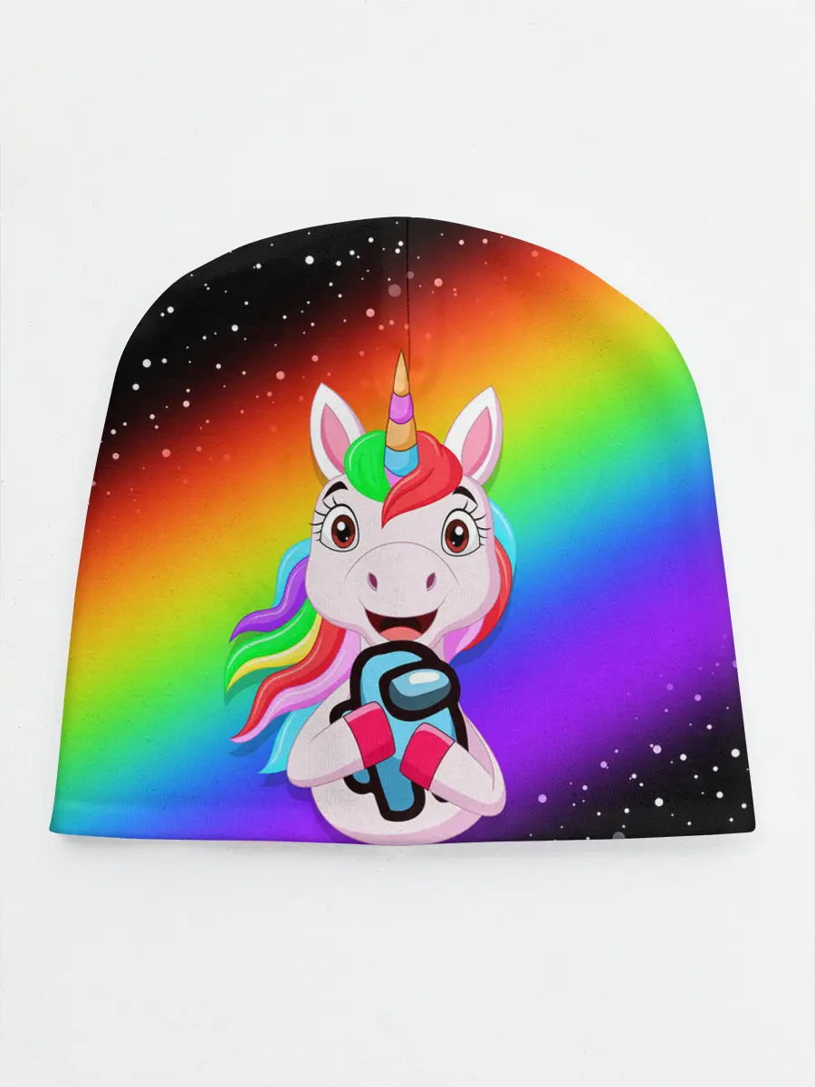 Детская шапка / AMONG US - С ЕДИНОРОГОМ