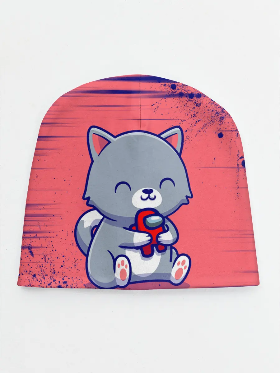 Детская шапка / AMONG US - С КОТИКОМ
