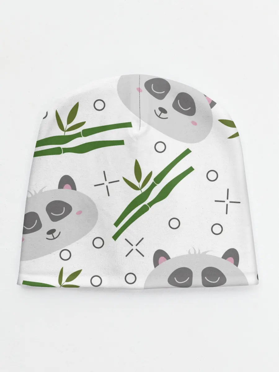 Детская шапка / Панда с бамбуком