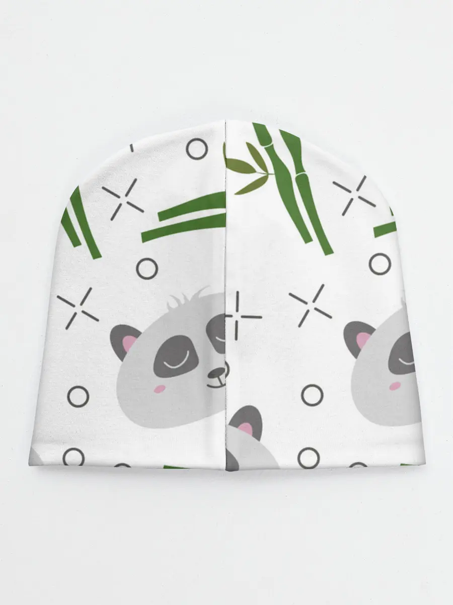Детская шапка / Панда с бамбуком