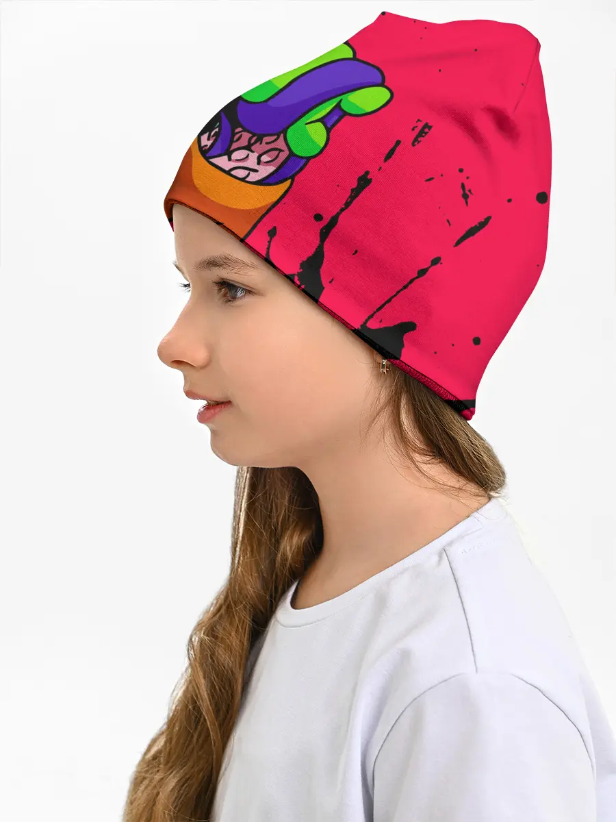 Детская шапка / AMONG US - ORANGE & GREEN