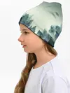 Детская шапка / акварельный лес градиент