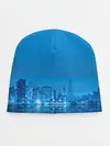 Детская шапка / вид на ночной мегаполис