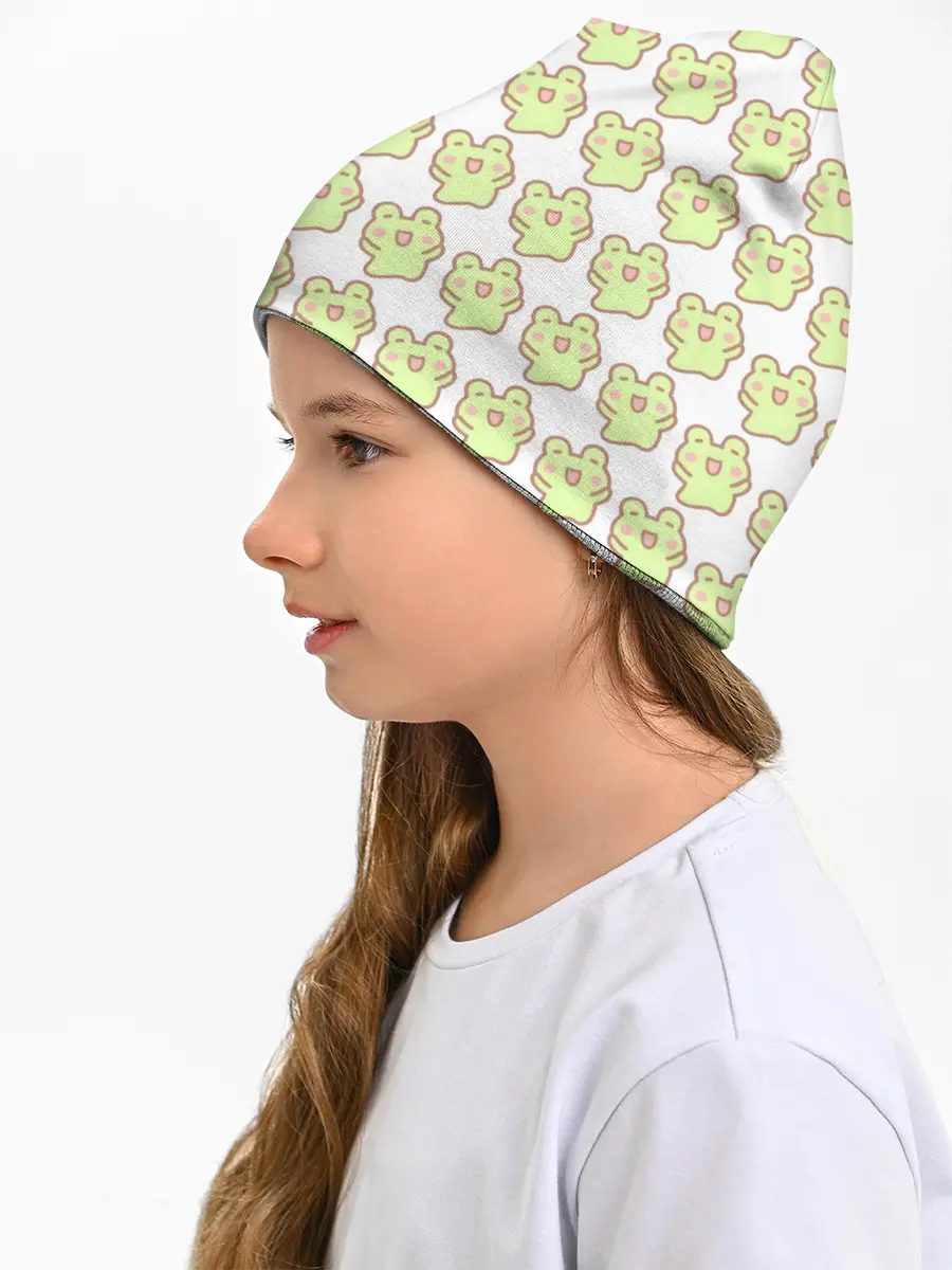 Детская шапка / счастливые лягушки