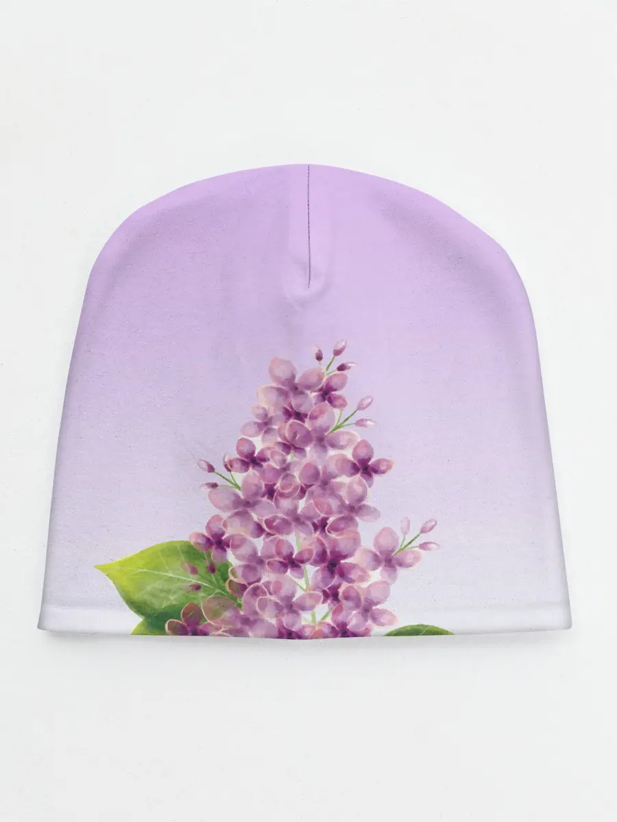 Детская шапка / акварельная сирень
