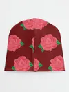 Детская шапка / Розы на красном