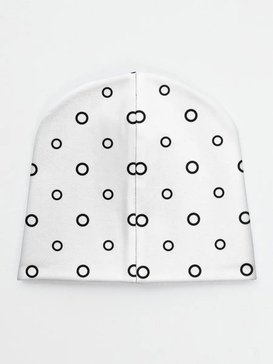 Детская шапка / Черно-белый узор в горошек.