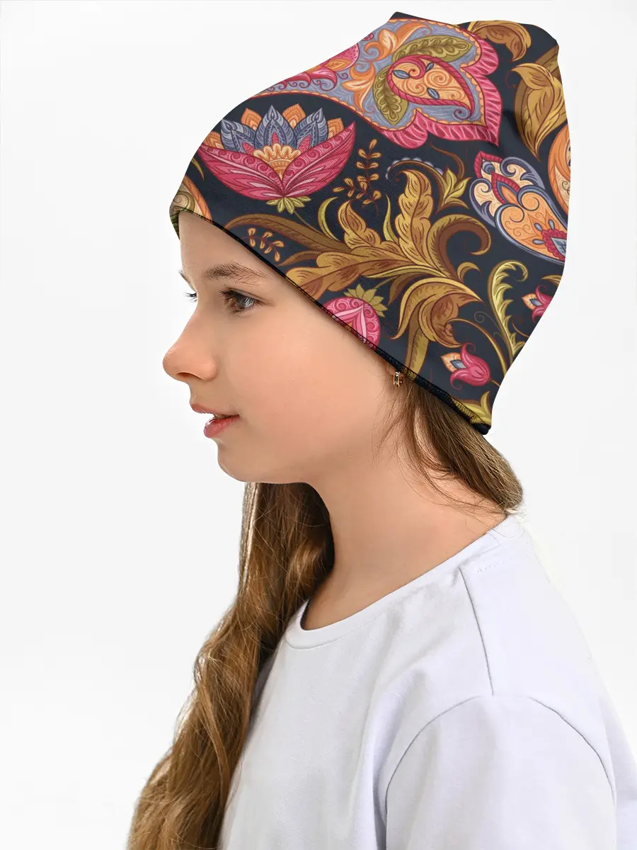 Детская шапка / РОСПИСЬ ЦВЕТАМИ