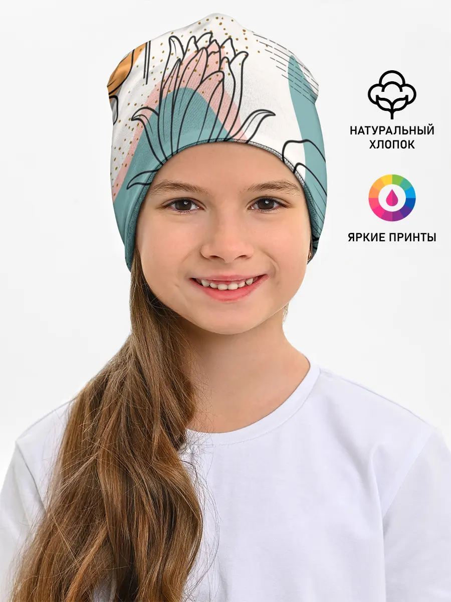 Детская шапка / Цветы