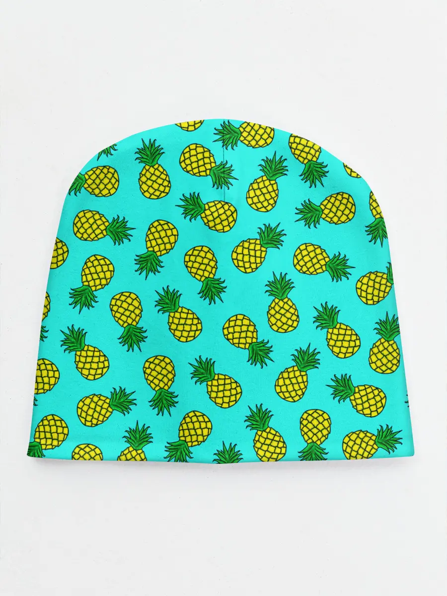 Детская шапка / Ананасы аква