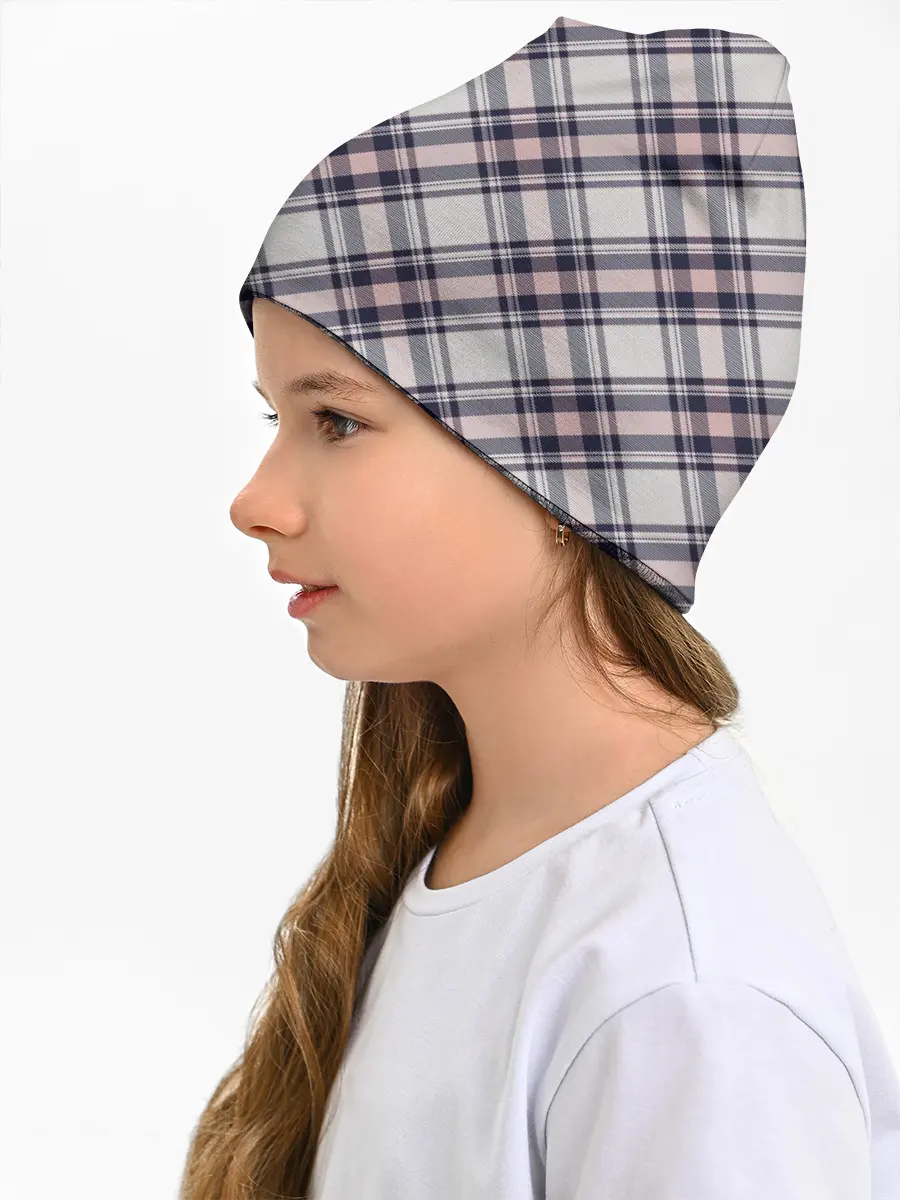 Детская шапка / Текстура в клетку