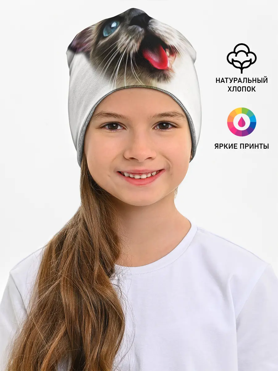 Детская шапка / Котик