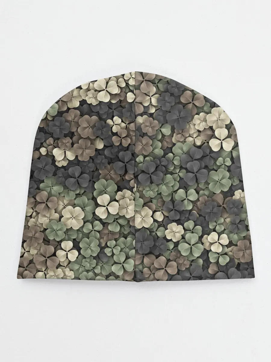 Детская шапка / Камуфляж с клевером