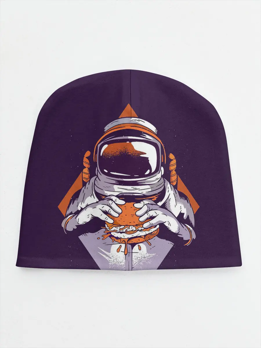 Детская шапка / Космонавт ест бургер