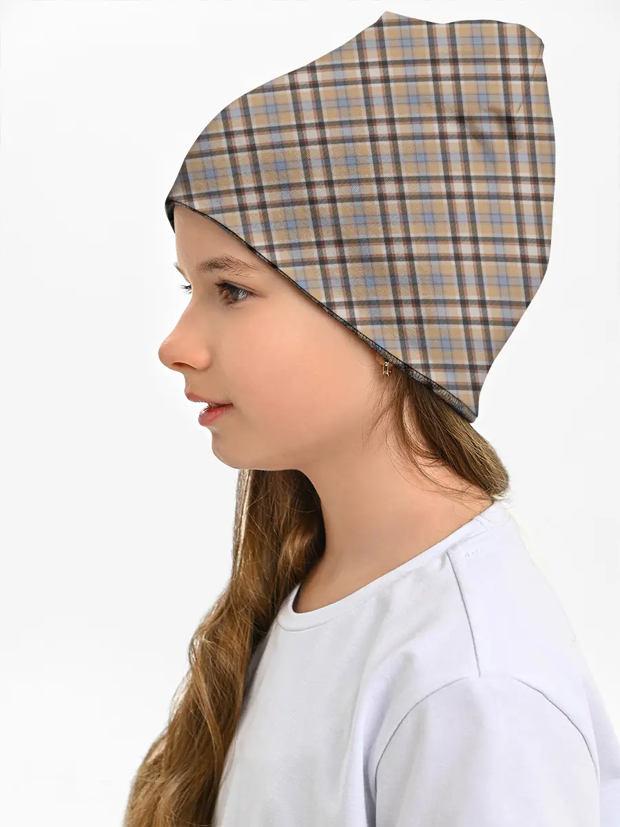 Детская шапка / Клеточный узор