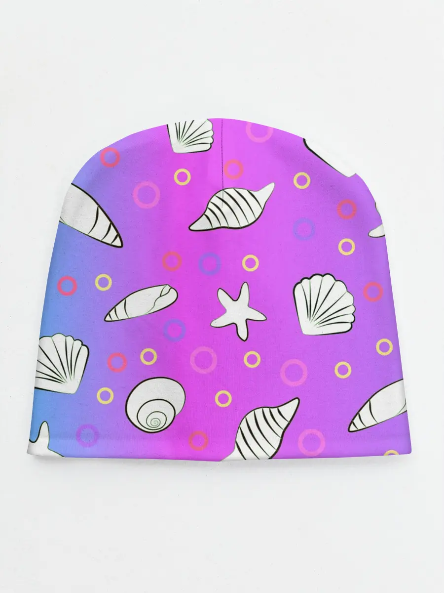 Детская шапка / Ракушки с градиентом