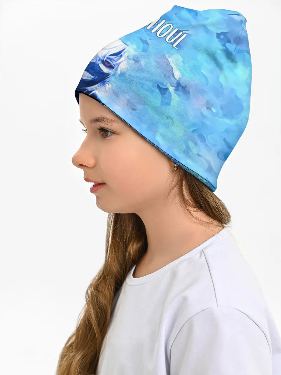 Детская шапка / Kaneki Ken на синем фоне