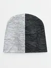 Детская шапка / Мятая Черно-Белая Бумага