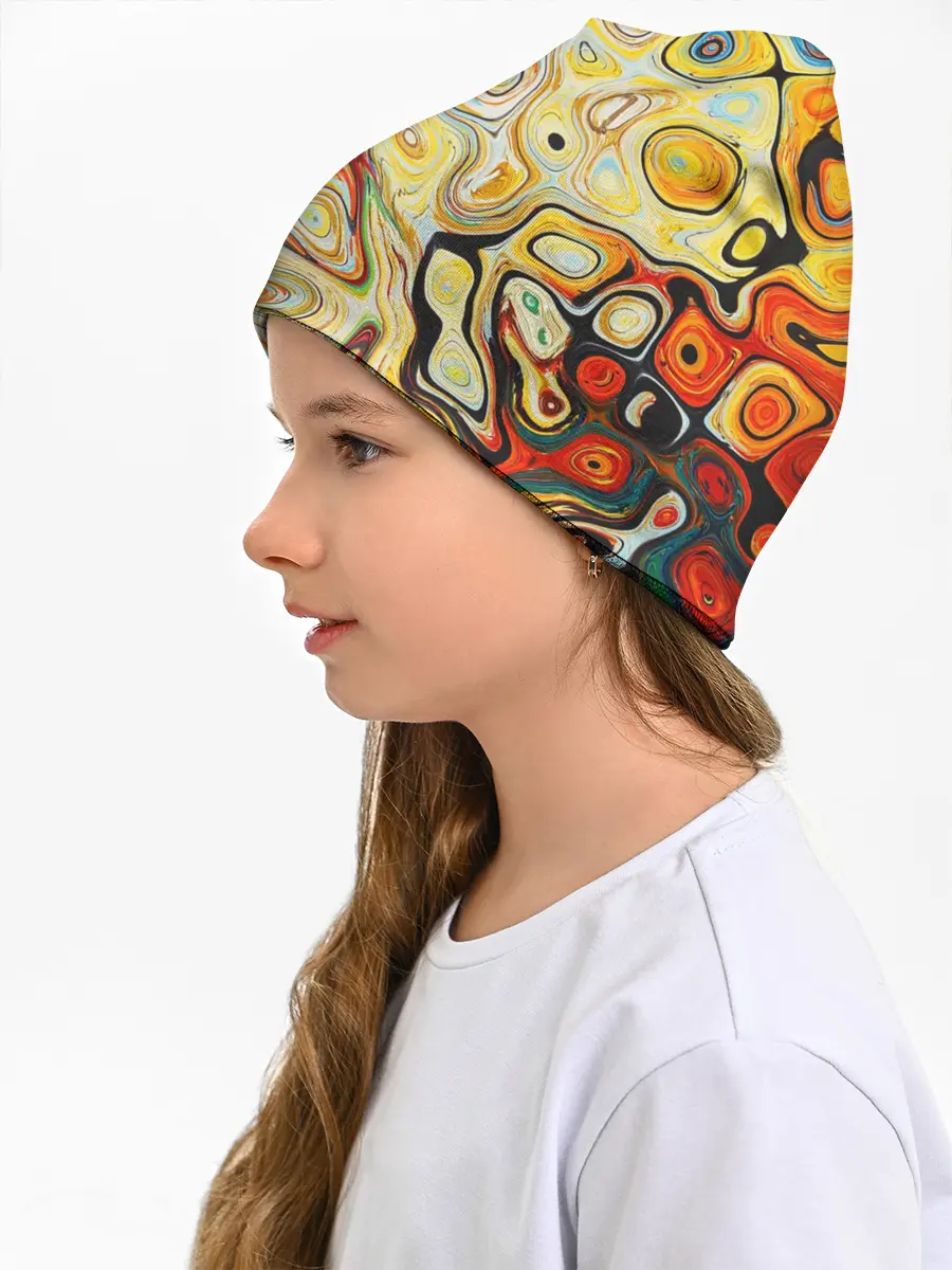 Детская шапка / Цветные абстрактные пятна