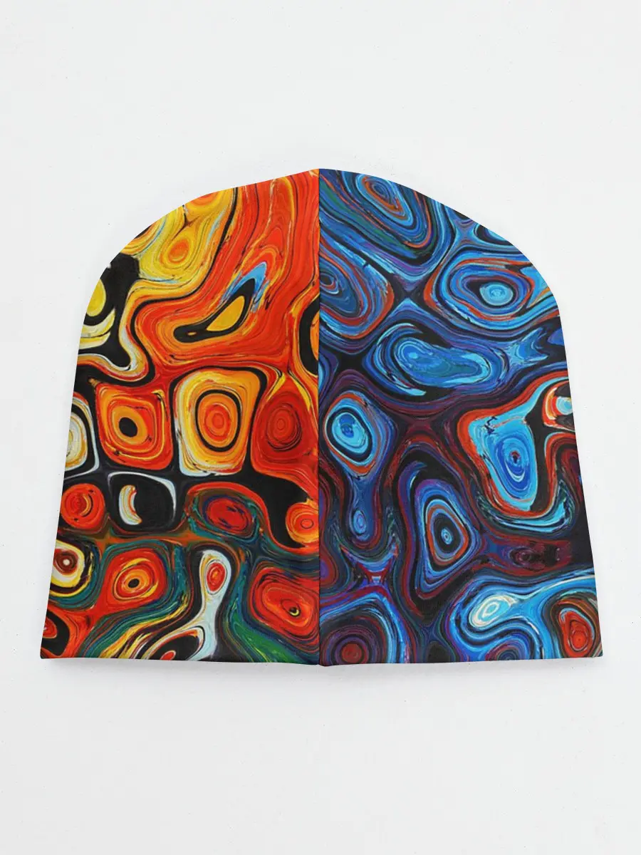 Детская шапка / Цветные абстрактные пятна
