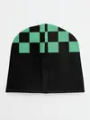 Детская шапка / Kamado Tanjiro зеленые квадраты