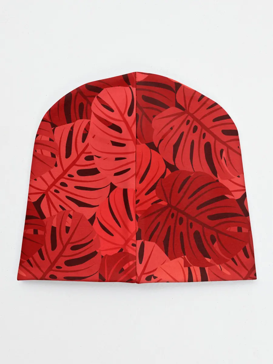 Детская шапка / Тропические листья Монстера