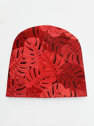 Детская шапка / Тропические листья Монстера