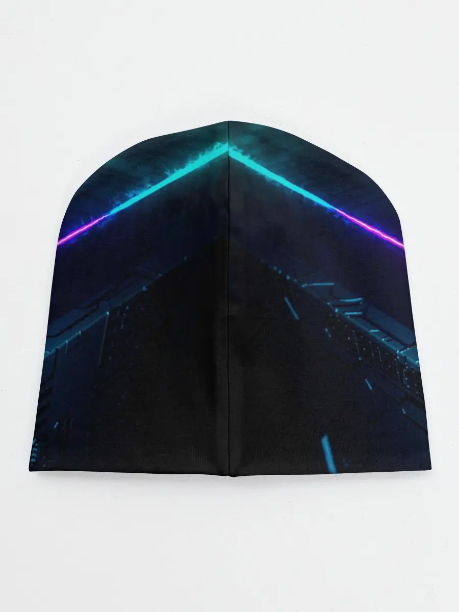 Детская шапка / Неоновые грани 3D
