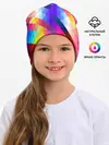 Детская шапка / Пиксельная радуга