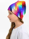 Детская шапка / Пиксельная радуга