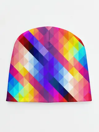 Детская шапка / Пиксельная радуга