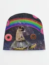 Детская шапка / Мопс на черепахе в космосе