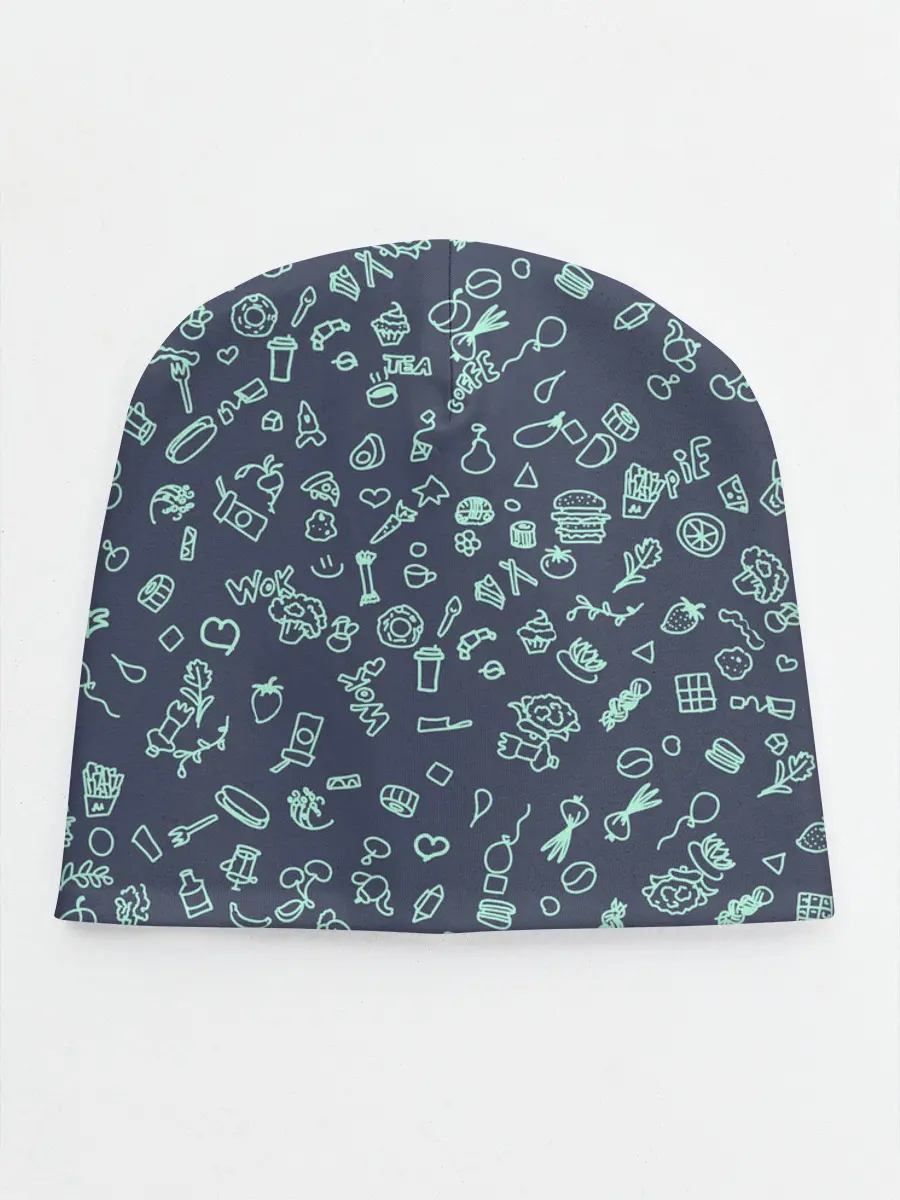 Детская шапка / Еда Синий