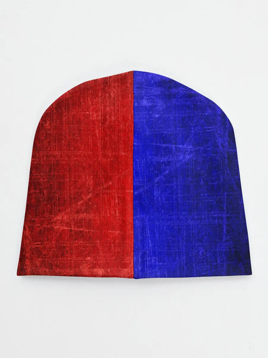 Детская шапка / Сине-Красная Текстура