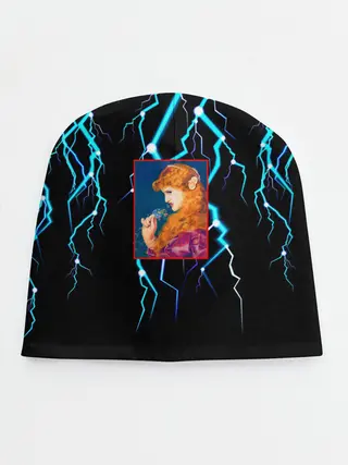 Детская шапка / МОЛНИИ ДЕВУШКА ЦВЕТЫ